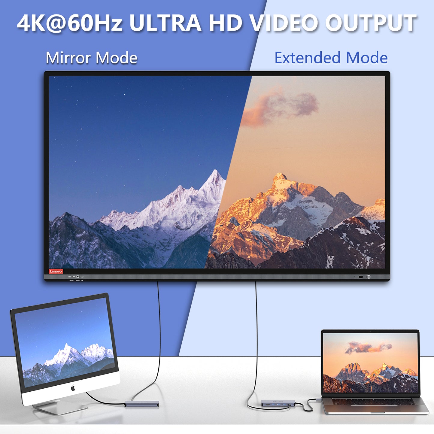 USB C Hub M.2 NVMe SSD Enclosure, 6 in 1  USB C Hub Multiport Adapter Fits PCIe 3.0 NVMe M.2 SSD, with 4K/60Hz HDMI, 10Gbps USB 3.0(3 Ports),100W PD Compatible with MacBook Pro and Type-C Devices