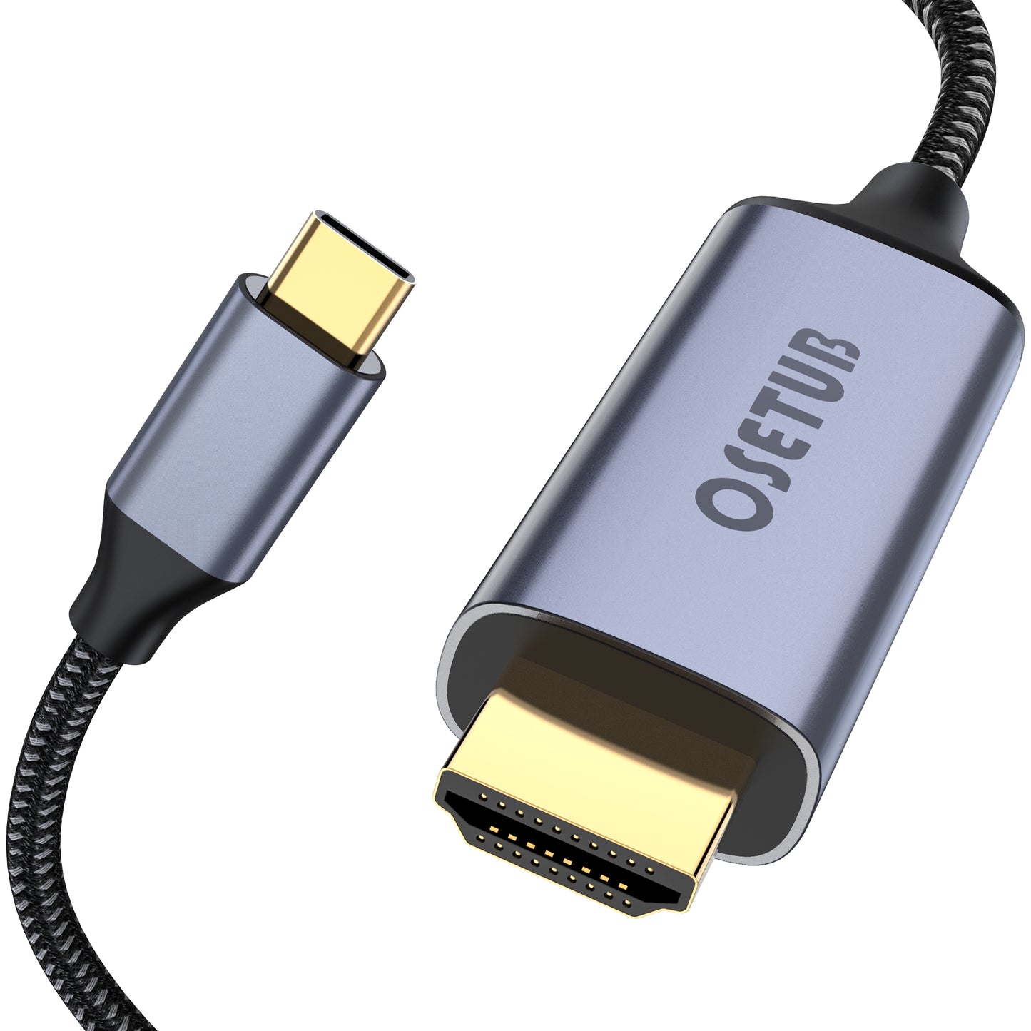 USB C to High Definition Cable 4K 60HZ, 6.6ft USB Type C to High Definition Cable for Home Office Connect Laptop and Phone to TV Compatible with MacBook Pro/MacBook Air M1 2020, iPad Pro 2021, Dell XPS 13/15 and More