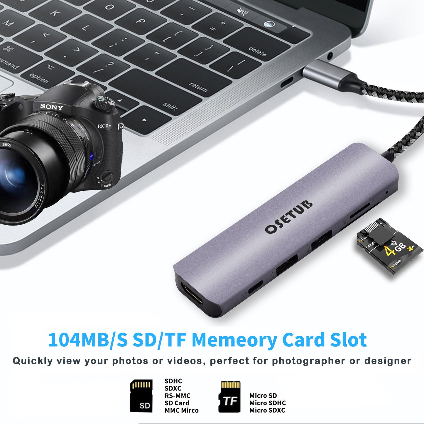 USB C Hub, 6 in 1 USB C to High Definition Multiport Adapter, USB C Dongle with 4K High Definition, USB 3.0/2.0 Port, 100W PD, SD/TF Card Readers Compatible with MacBook Pro/MacBook Air M1 2020 and More Type C Devices