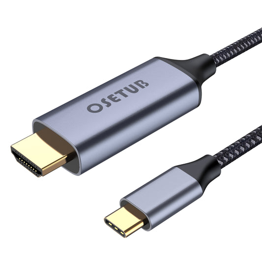 USB C to High Definition Cable 4K 60HZ, 6.6ft USB Type C to High Definition Cable for Home Office Connect Laptop and Phone to TV Compatible with MacBook Pro/MacBook Air M1 2020, iPad Pro 2021, Dell XPS 13/15 and More