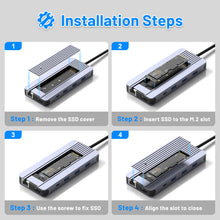 Load image into Gallery viewer, 12 in 1 USB-C Hub with M.2 NVMe/SATA SSD Enclosure, USB C Hub Adapter Fits PCIe 3.0 NVMe M.2 SSD, 2.5-inch SATA HDD with 4K/60Hz HDMI,5Gbps USB 3.0,5Gbps USB-C Port,RJ45,3.5mm Audio Jack,SD/Micro SD,100W PD Compatible with MacBook Pro,XPS,Windows
